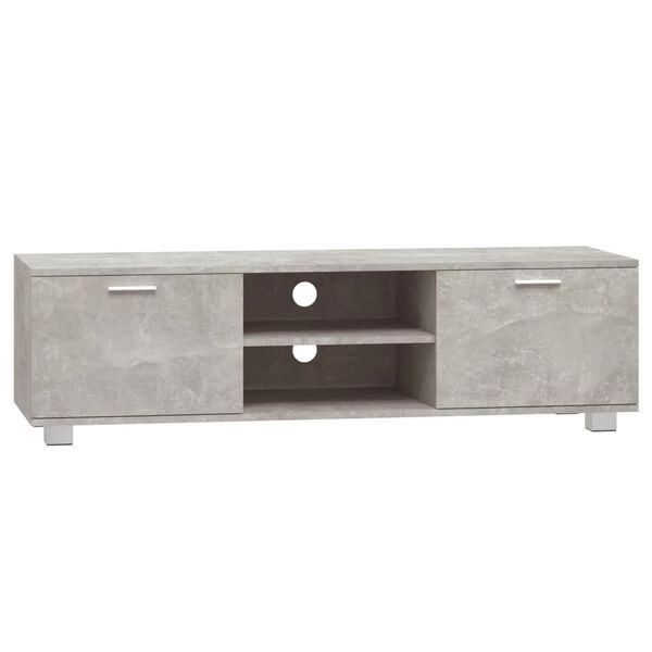 vidaXL Mueble para TV madera contrachapada gris hormigón 140x40,5x35cm