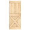 vidaXL Puerta corredera con herrajes madera maciza de pino 85x210 cm