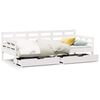 vidaXL Sof&aacute; cama con cajones madera maciza de pino blanca 90x190 cm