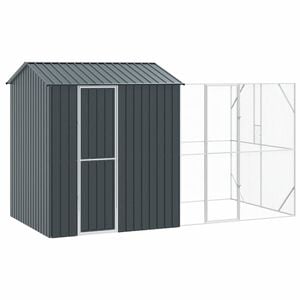 vidaXL Jaula para Aves Antracita 418 x 210 x 247 cm Acero Galvanizado