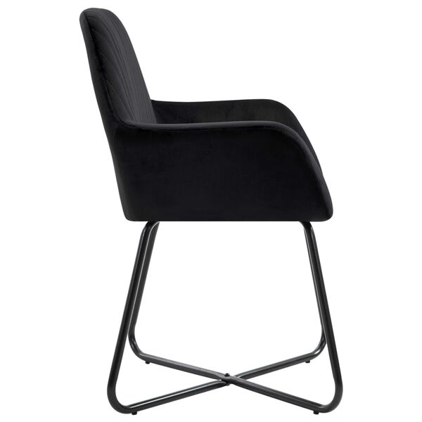 vidaXL Silla de comedor 6 unidades terciopelo negro