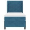 vidaXL Cama tipo Box Spring Azul Oscuro 200 x 100 cm Poli&eacute;ster