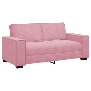 vidaXL Sof&aacute; de 2 plazas terciopelo rosa 180x78x84 cm