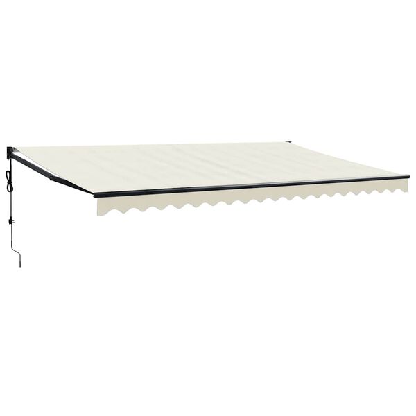 vidaXL Toldo retr&aacute;ctil autom&aacute;tico color crema 5x3 m