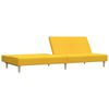 vidaXL Sof&aacute; cama de 2 plazas con reposapies tela amarillo
