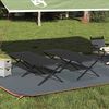 vidaXL Cama de Camping Plegable Manual 2 pcs Negro 210 x 80 x 46 cm