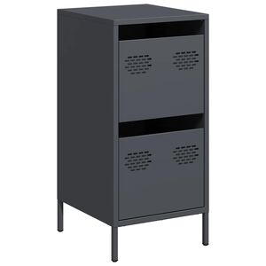 vidaXL Aparador de acero laminado en fr&iacute;o antracita 35x39x73,5 cm