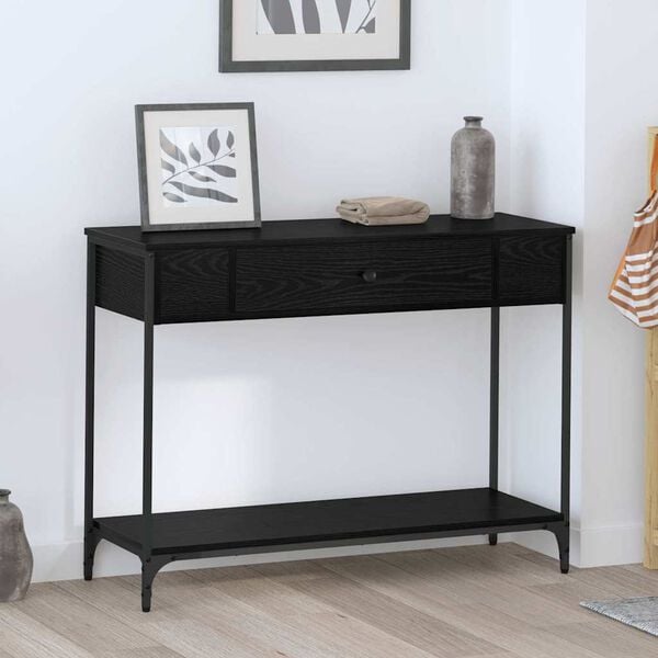 vidaXL Mesa Consola Otro Roble negro 100 x 34.5 x 75 cm