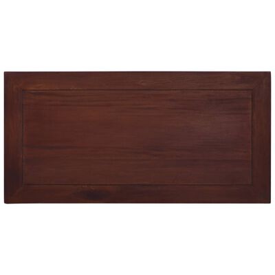 vidaXL Mesa de centro clásica madera maciza caoba marrón 100x50x30 cm