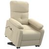 vidaXL Sill&oacute;n elevable tela crema