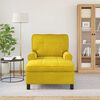 vidaXL Sill&oacute;n reclinable Amarillo 91 x 157 x 91 cm Terciopelo