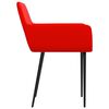 vidaXL Sillas de comedor 2 unidades cuero sintético rojo
