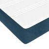 vidaXL Cama box spring con colch&oacute;n terciopelo azul oscuro 160x200 cm