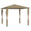 vidaXL Cenador con cubiertas de postes taup&eacute; 3x3x2,6 m 160 g/m&sup2;