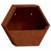 vidaXL Jardineras de pared 2 uds acero corten oxidado 30x10x25 cm