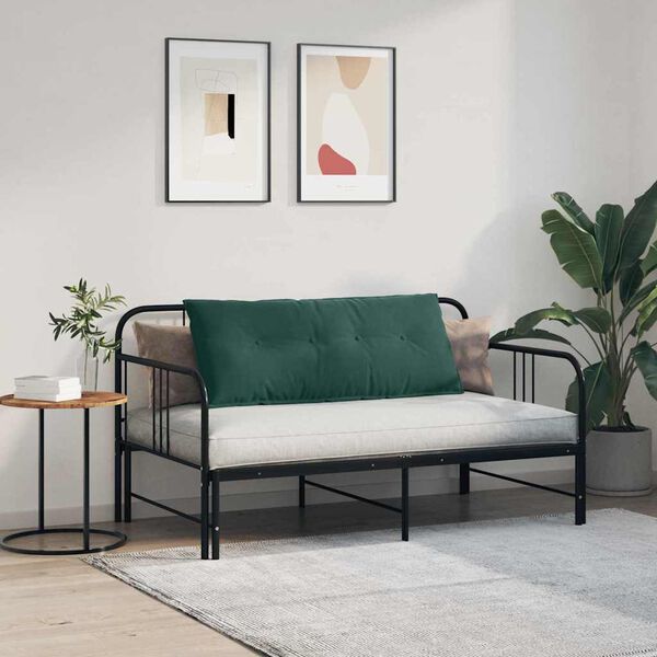 vidaXL Coj&iacute;n de Espalda Verde oscuro 120 x 50 cm Tela de pana