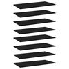 vidaXL Estantes para estantería 8 uds contrachapada negro 80x30x1,5 cm