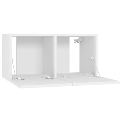 vidaXL Muebles de salón 4 pzas madera de ingeniería blanco 60x30x30 cm