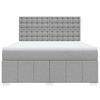 vidaXL Cama box spring con colch&oacute;n tela gris claro 180x200 cm