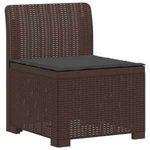 vidaXL Sill&oacute;n Individual de Jard&iacute;n con Coj&iacute;n Apariencia de Ratan PP