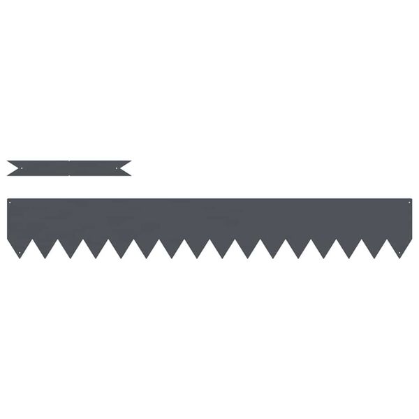 vidaXL Borde de C&eacute;sped 10 pcs Antracita 100 x 0.05 x 20 cm