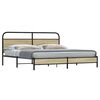 vidaXL Estructura de cama sin colchón metal roble Sonoma 200x200 cm