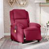 vidaXL Sillón reclinable de masaje eléctrico terciopelo rojo tinto