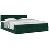 vidaXL Estructura de cama otomana con colch&oacute;n verde oscuro 180x200 cm