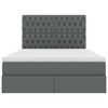 vidaXL Cama con almacenamiento y colch&oacute;n Gris oscuro 140 x 190 cm
