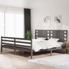 vidaXL Estructura de cama de madera maciza de pino gris 200x200 cm
