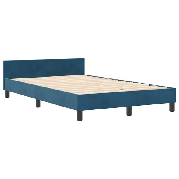 vidaXL Cama tipo Box Spring Azul Oscuro 120 x 190 cm Terciopelo