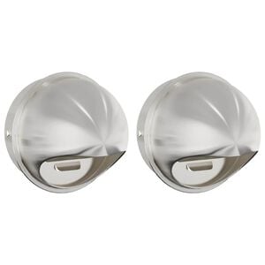 vidaXL Rejillas de ventilaci&oacute;n de aire 2 pcs Plateado 200 mm
