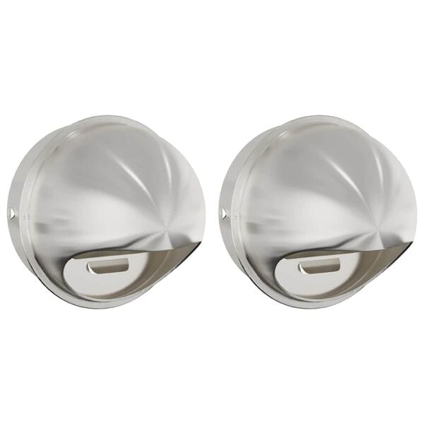 vidaXL Rejillas de ventilaci&oacute;n de aire 2 pcs Plateado 200 mm