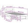 vidaXL Estructura de cama con cabecera Marr&oacute;n cera 75 x 190 cm