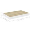 vidaXL Estante flotante de pared MDF roble y blanco 50x23x3,8 cm