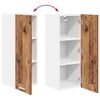 vidaXL Mueble colgante con puerta 2 pcs Madera Vieja y 30 x 31 x 80 cm