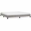 vidaXL Estructura de cama sin colch&oacute;n terciopelo gris claro 200x200 cm