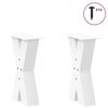 vidaXL Patas para mesa de centro en forma de X (2 unidades), color blanco, 38 x (42-43) cm, acero