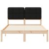 vidaXL Estructura de Cama con Cabecera Tapizada Negro 120 x 200 cm