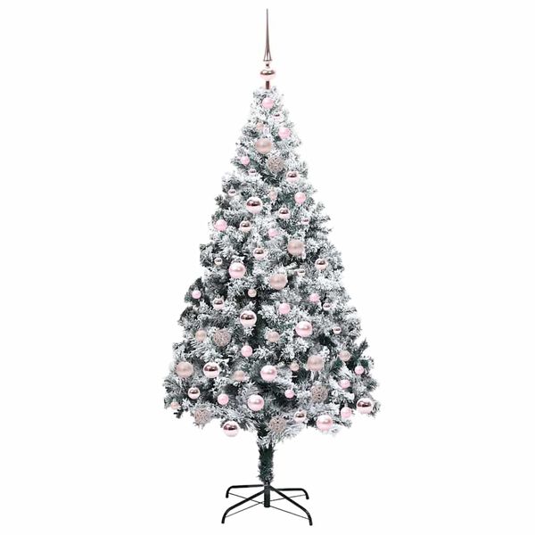 vidaXL Árbol de Navidad artificial Verde 180 cm PVC y Acero y Plástico