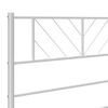vidaXL Estructura cama sin colchón con estribo metal blanco 160x200 cm