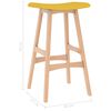vidaXL Taburetes de cocina 2 unidades tela amarillo mostaza