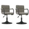 vidaXL Sillas de comedor giratorias 2 uds de terciopelo gris claro