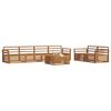 vidaXL Conjunto de sof&aacute;s de exterior 7 pcs Natural