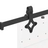 vidaXL Kit de herrajes para puertas correderas acero negro 213,5 cm