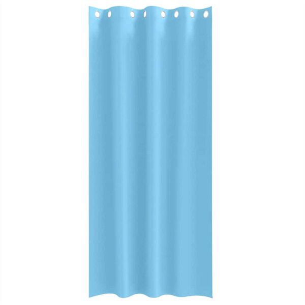 vidaXL Cortinas Opacas con Anillas 2 pcs Azul Claro 260 x 140 cm