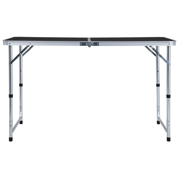 vidaXL Mesa de camping plegable aluminio gris 120x60 cm