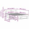 vidaXL Estructura de cama Marr&oacute;n 150 x 200 cm Madera de pino macizo