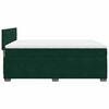 vidaXL Cama box spring con colch&oacute;n terciopelo verde oscuro 140x200 cm