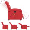 vidaXL Sill&oacute;n de masaje reclinable cuero sint&eacute;tico rojo